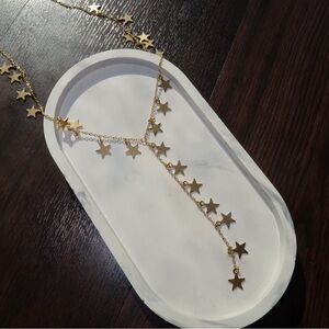 Gold Constellation Necklace with Star Pendants